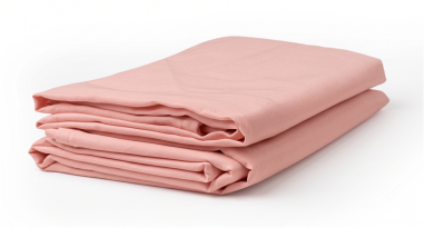 DRAP HOUSSE 1 PLACE  90 X 190 ROSE POLY/COTON BONNET 22CM