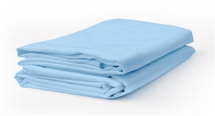 DRAP PLAT  LIT 160 X 200 BLEU  POLY/COTON  280X310