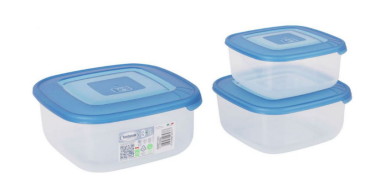 BOITE HERMETIQUE  1l/1.5/2.5/ LOT DE 3 TONTARELLI CARRE