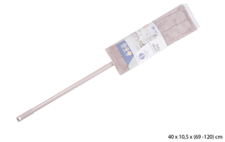 BALAI RASANT A SCRATCH 120CM GRIS BEIGE  MICRO FIBRE + MANCHE