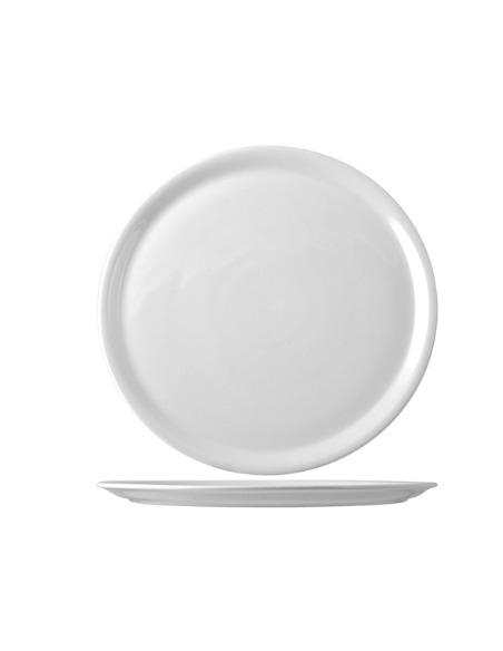 ASSIETTE PORCELAINE BLANCHE A PIZZA 31 CM