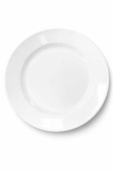 ASSIETTE PLATE LUNA 23CM - BLANCHE - OPAL - VERRE TREMPÉ