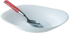 ASSIETTE CREUSE PARM 23CM - BLANCHE - OPAL - VERRE TREMPÉ