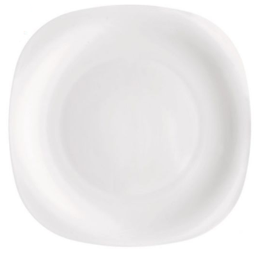ASSIETTE PLATE PARM 28CM - BLANCHE - OPAL - VERRE TREMPÉ