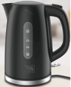 BOUILLOIRE ELECTRIQUE NOIRE QS "SELECT BY EUROTEX" -  1.0 L - 2200 W MAXI