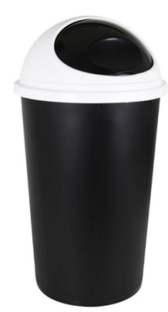 POUBELLE H 75CM -  45 L AVEC  ABATTANT BIG HOOP TONTARELLI