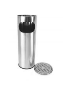POUBELLE CENDRIER INOX - Ø20.6 CM x HT 59 CM **ESP**