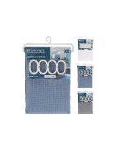 RIDEAU DE DOUCHE BLANC  POLYESTER  - LAVABLE EN MACHINE