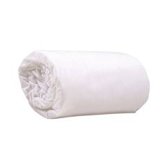 DRAP HOUSSE 2 PLACES  140 X 190 BLANC POLY/COTON "WOOD" BONNET 25CM