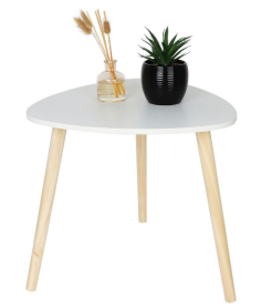 TABLE BASSE CAFE BLANC L. 48 X P. 48 X H. 46 CM