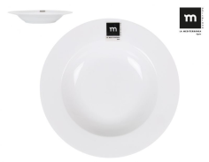 ASSIETTE   CREUSE 22.5 CM  FELIX/GASTRO  PORCELAINE BLANCHE **ESP**