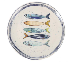 ASSIETTE DESSERT 20CM  FAIENCE MAITRE POISSON