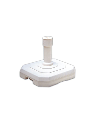 PIED DE PARASOL BETON + PLASTIQUE BLANC 25KG-TIGE DE 32 A 50 MM EDA FRANCE *ESP*