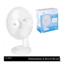 VENTILATEUR DE TABLE 30 CM BLANC 2