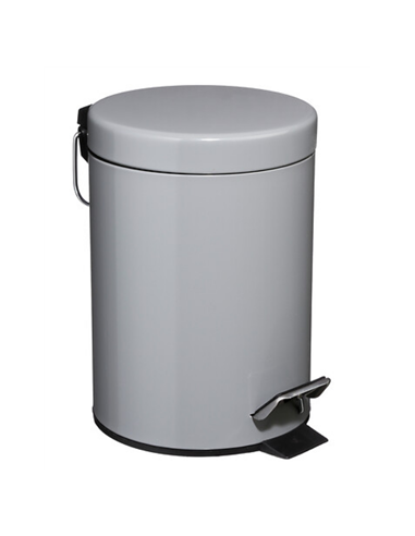 POUBELLE SALLE DE BAIN 3 L  A PEDALE  - GRISE - 105614