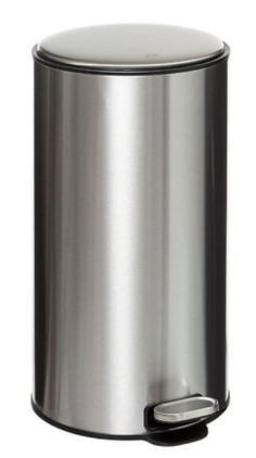 POUBELLE CUISINE 30L A PEDALE INOX RONDE - 164753