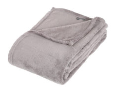 COUVERTURE MICROFIBRE LIT BEBE 125X150 GRIS - 103871B
