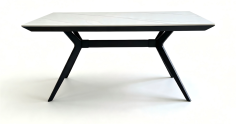 TABLE HELIOS CERAMIK BLANCHE MARBRE - 140x80CM