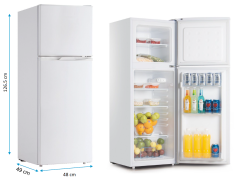 REFRIGERATEUR CONGEL. 2 PORTES-  SELECT by EUROTEX h123 cm 135L