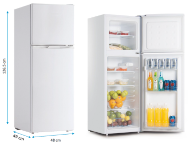 REFRIGERATEUR CONGEL. 2 PORTES-  SELECT by EUROTEX h123 cm 135L