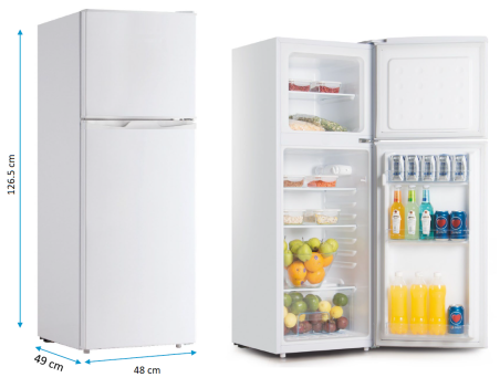 REFRIGERATEUR CONGEL. 2 PORTES-  SELECT by EUROTEX h123 cm 135L