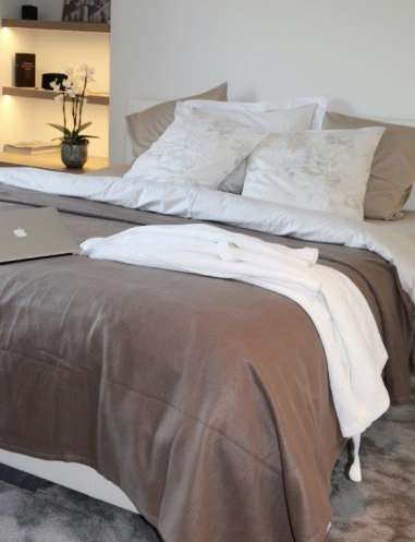 COUVERTURE POLAIRE 350GR  COCOS 240 X260  - DEKEN POUR LIT 160