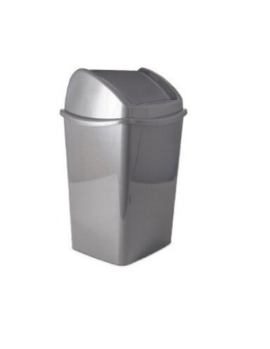 POUBELLE DE CUISINE 25L AVEC ABATTANT GRISE