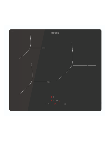 PLAQUE INDUCTION 3 FEUX NOIR CATA ENCASTRABLES