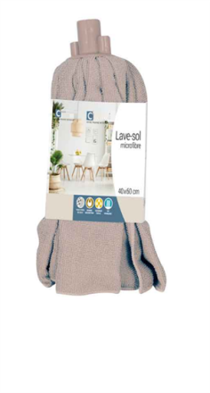 FRANGE MICROFIBRES JUPE 40 CM POUR BALAI ESPAGNOL VIS FRANCAIS