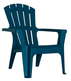 Fauteuil empilable Mariland Bleu Miami – Chaise de jardin confortable et design