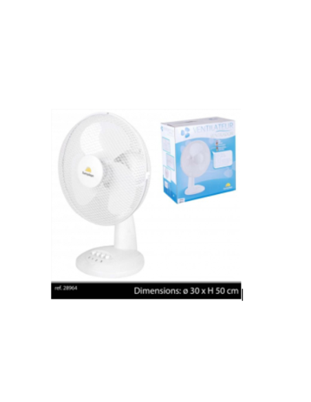 VENTILATEUR DE TABLE 30 CM BLANC