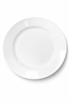 ASSIETTE PLATE LUNA 23CM - BLANCHE - OPAL - VERRE TREMPÉ