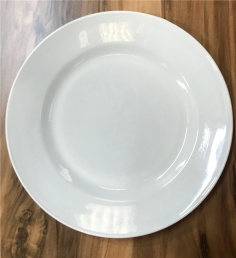 PLAT DE SERVICE ROND NOE 28CM - BLANC - OPAL - VERRE TREMPÉ