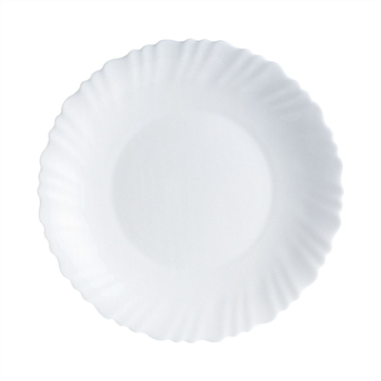 ASSIETTE CREUSE WAVE 20 CM - BLANCHE - OPAL - VERRE TREMPÉ