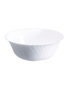 SALADIER WAVE BLANC 25 CM - BLANCHE - OPAL - VERRE TREMPÉ