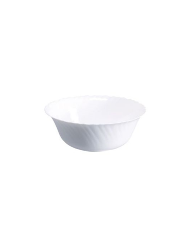 SALADIER WAVE BLANC 25 CM - BLANCHE - OPAL - VERRE TREMPÉ