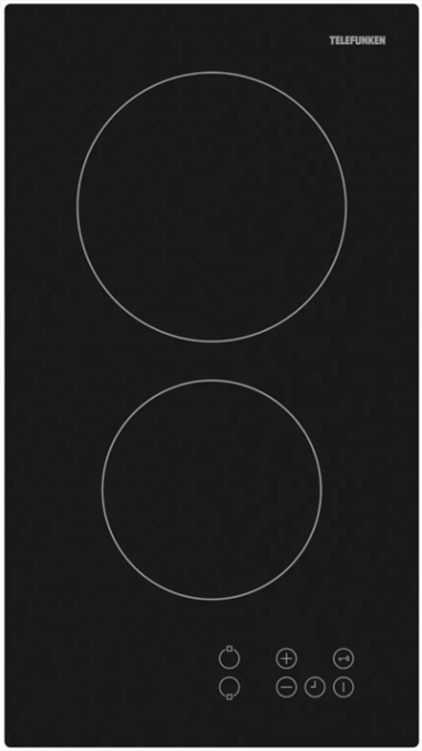 PLAQUE VITROCERAMIQUE 2 FEUX TELEFUNKEN TKDV2T