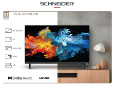 TV LED 60CM 24" CLED24FN200 / 24A3 - SCHNEIDER -HDMI-USB-DOLBY