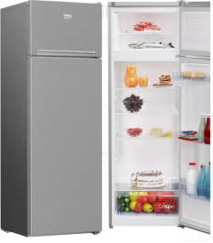 REFRIGERATEUR CONGEL. SILVER BEKO H160 CM -250L 204L+46L