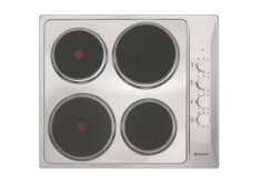 PLAQUE ELECTRIQUE INOX GLEM 4 FEUX A MANETTES  - ENCASTRABLE