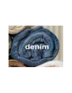 COUVERTURE MICROFIBRES 350GR BLEU DENIM 1pers.150 X 200 DEKEN