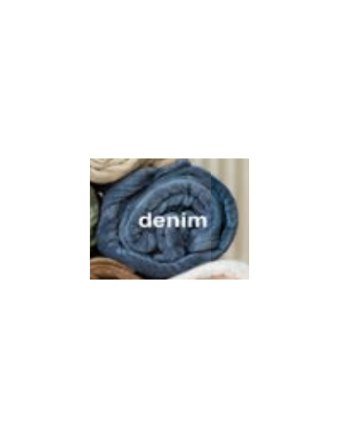 COUVERTURE MICROFIBRES 350GR BLEU DENIM 1pers.150 X 200 DEKEN