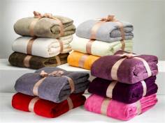 COUVERTURE MICROFIBRES DEKEN GRIS SOURIS -  1PERS.180 X 220 CM