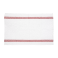 TORCHONS 50 X 70CM "  POLY/COTON BLANC / ROSE   "ALIPAK"