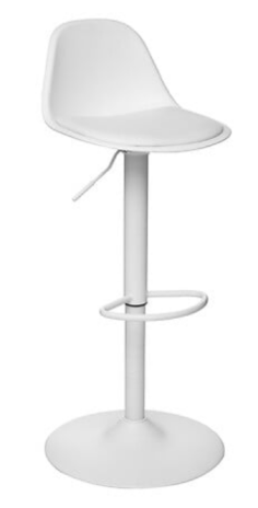 TABOURET DE BAR DECO INTERIEUR AIKO D45 XH103CM BLANC  - 179171A