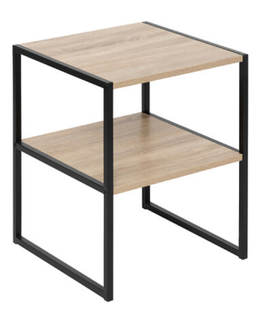 CHEVET 2 ETAGERES ALIAJ 40X40XH50 CM - 193582