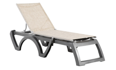 BAIN DE SOLEIL JAMAICA BEACH TOILE STRAW T42- STRUCT NOIRE -GROSFILLEX®