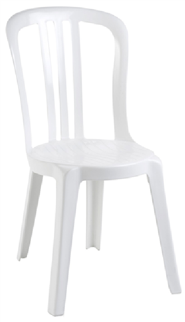 CHAISE DE JARDIN MIAMI BISTROT BLANCHE - EMPILABLE GROSFILLEX FRANCE