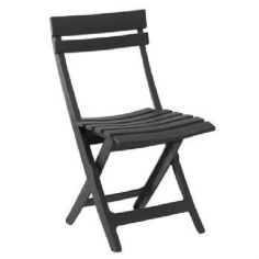 CHAISE PLIANTE  MIAMI ANTHRACITE - GROSFILLEX FRANCE - GAMME PRO