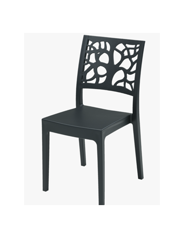 CHAISE TINA ANTHRACITE  dont 0.40€ ttc éco mob